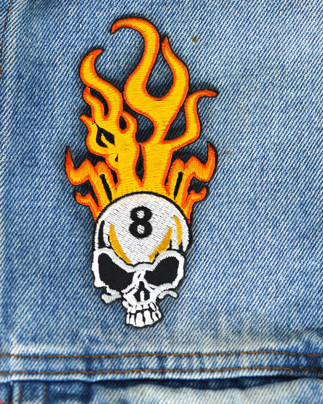 Patch - Crâne enflammé | Costumes d'Halloween