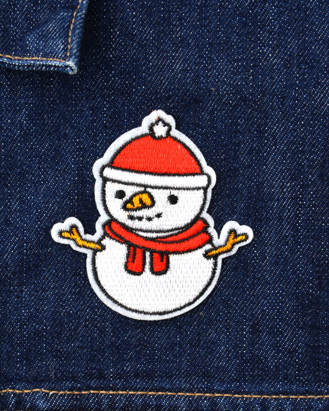 Écusson bonhomme de neige avec chapeau - Accessoire pour pull de Noël