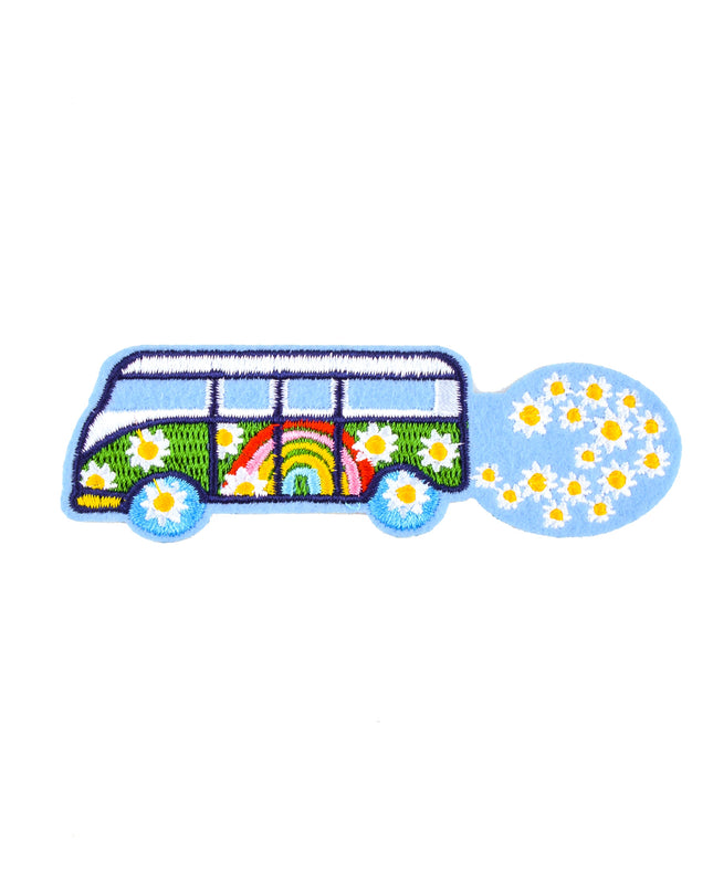 Patch - Bus hippie fleuri | Rétro et coloré