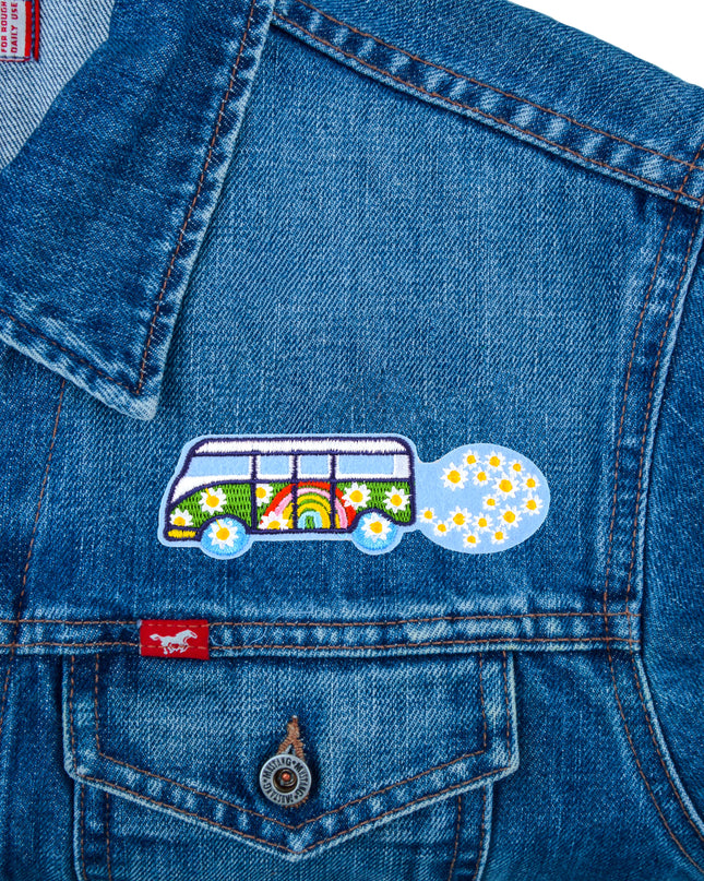 Patch - Bus hippie fleuri | Rétro et coloré