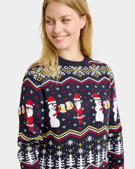 Pull de Noël pour couples avec thème Père Noël