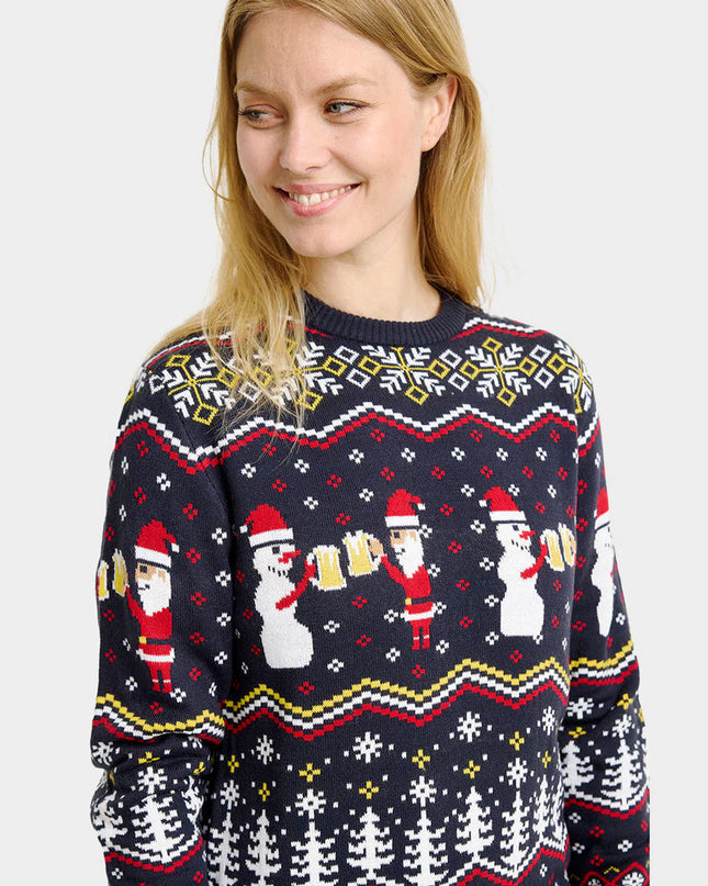 Pull de Noël pour couples avec thème Père Noël