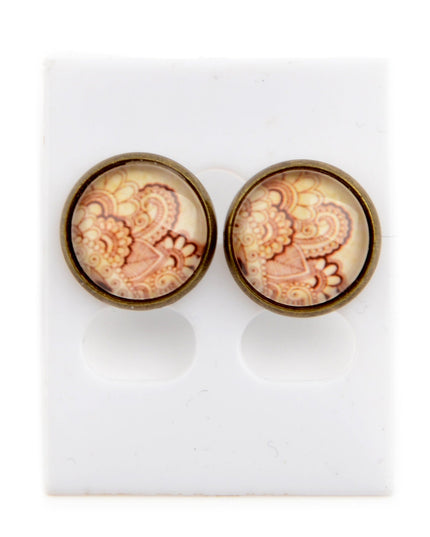 Boucles d'oreilles décoratives folk