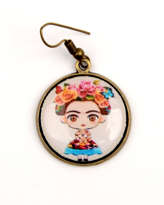 Boucles d'oreilles photo - Frida Kahlo II | Boucles d'oreilles de fête pour femmes