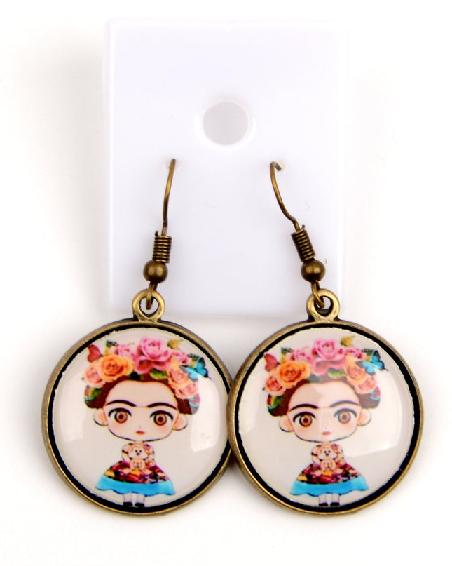Boucles d'oreilles photo - Frida Kahlo II | Boucles d'oreilles de fête pour femmes