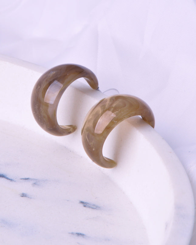 Boucles d'oreilles - Ambre | Couleur moka