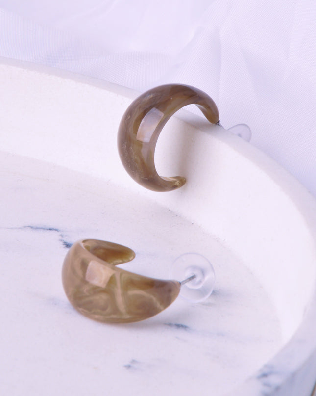 Boucles d'oreilles - Ambre | Couleur moka