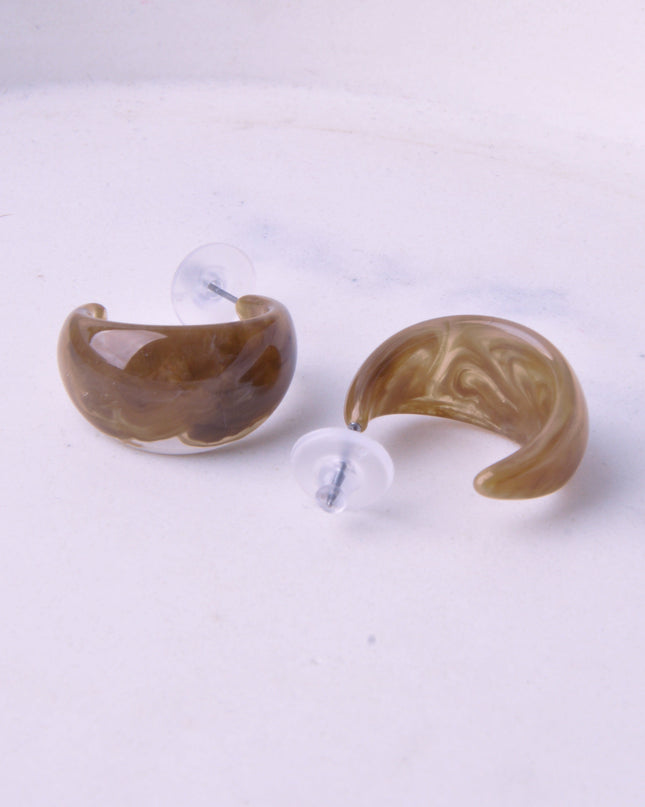 Boucles d'oreilles - Ambre | Couleur moka