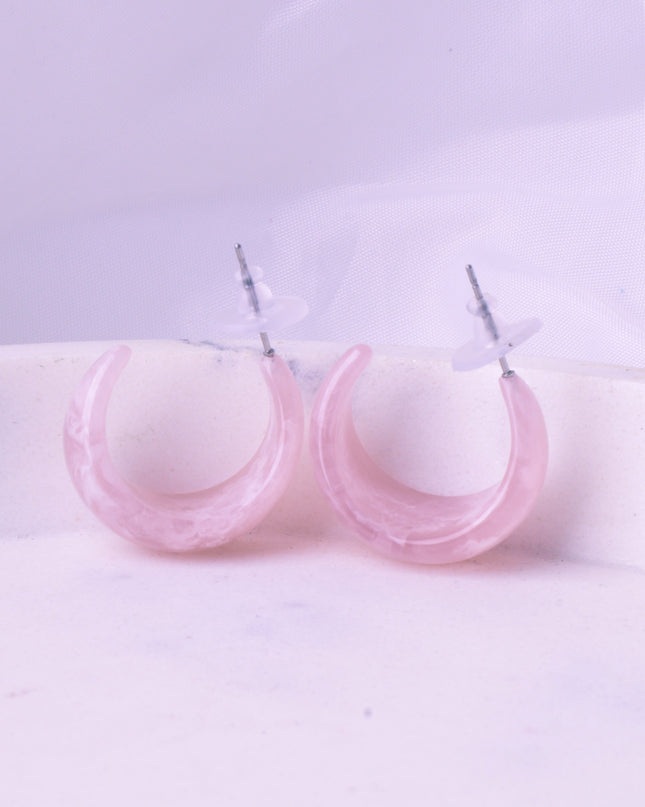 Boucles d'oreilles en ambre poudré