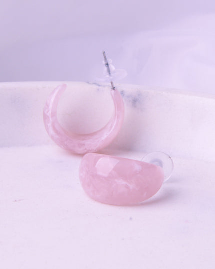 Boucles d'oreilles en ambre poudré