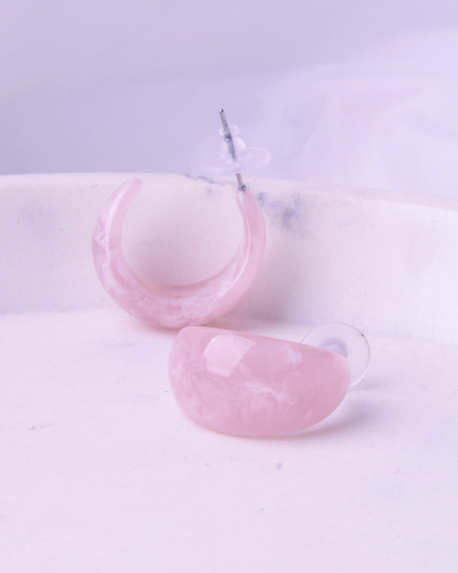 Boucles d'oreilles en ambre poudré