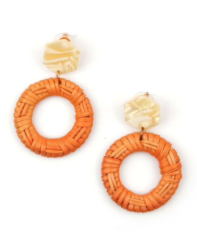 Boucles d'oreilles hexagonales tressées | Bijoux élégants