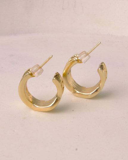 Boucles d'oreilles - Moon Gold côtelées