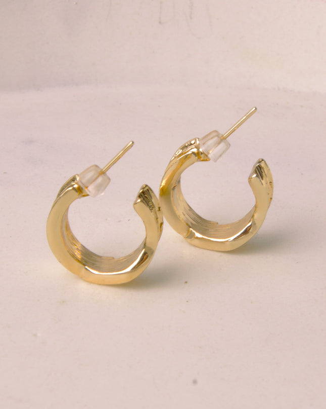 Boucles d'oreilles - Moon Gold côtelées