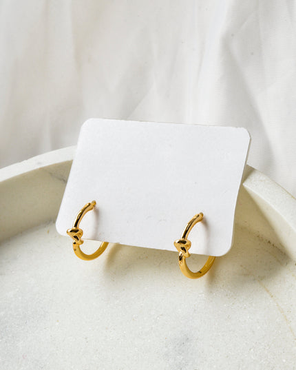 Boucles d'oreilles - Nœud en or Lune