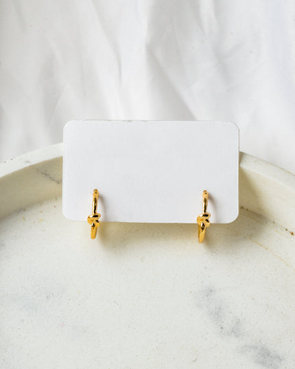 Boucles d'oreilles - Nœud en or Lune