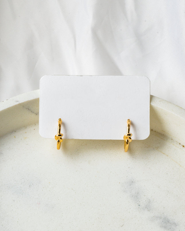 Boucles d'oreilles - Nœud en or Lune