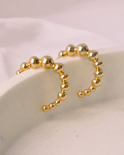 Gold Moon Berry Earrings