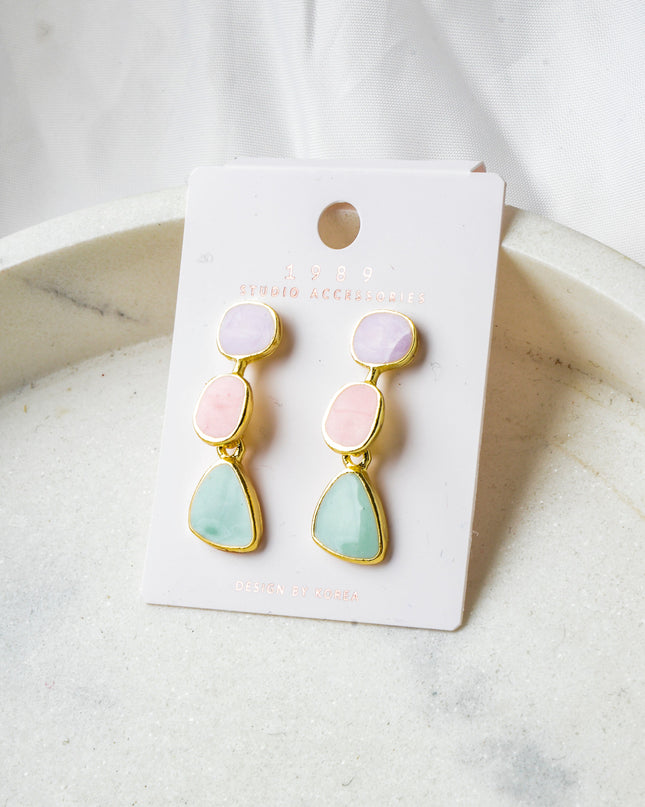 Boucles d'oreilles roses pastel