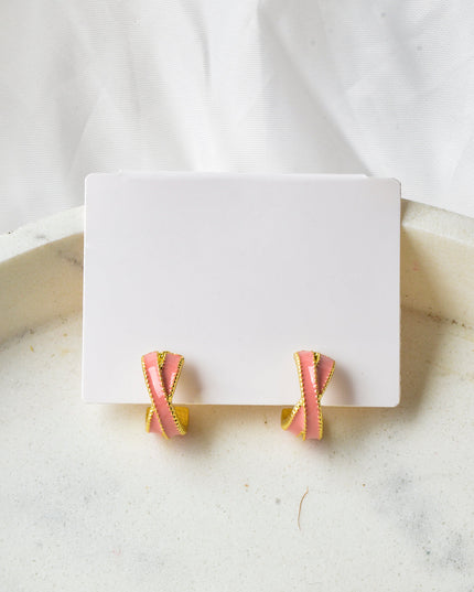 Boucles d'oreilles pastel torsadées