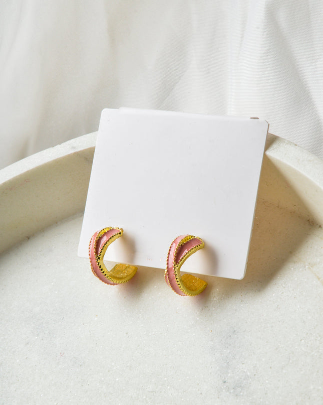 Boucles d'oreilles pastel torsadées