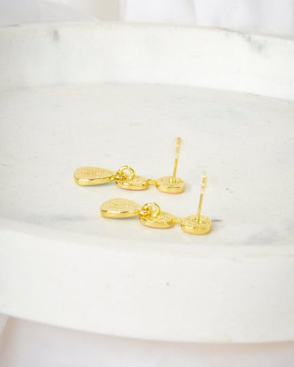 Boucles d'oreilles pastel tricolores