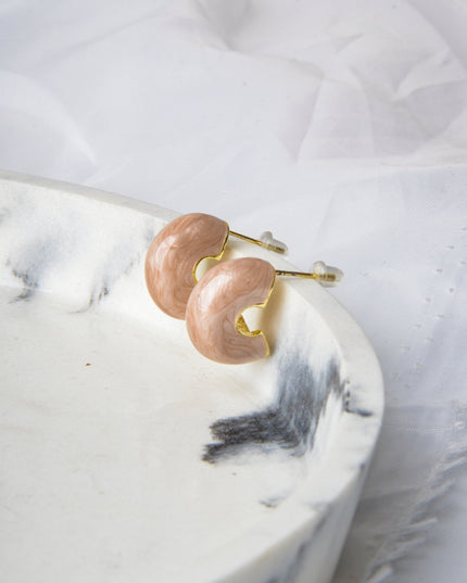Boucles d'oreilles - Coquillage | Couleur beige