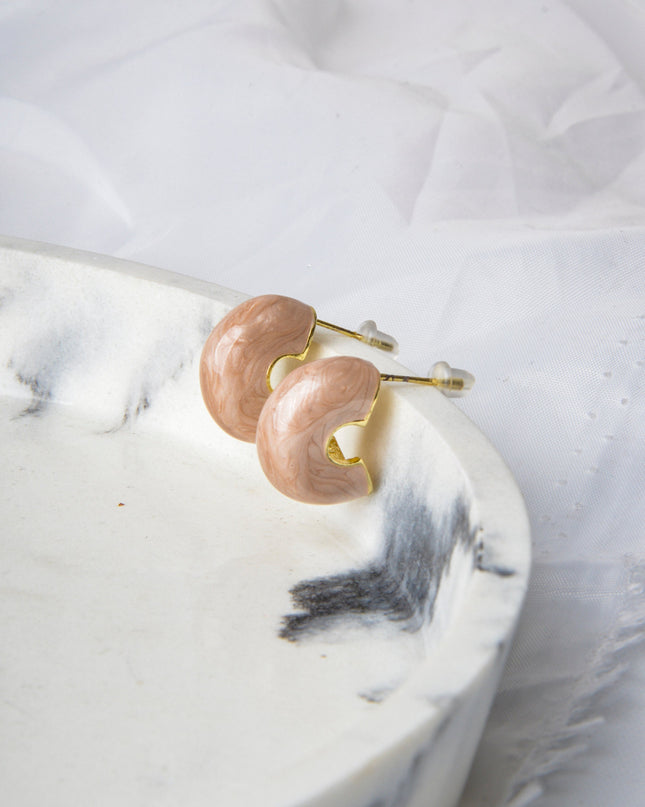 Boucles d'oreilles - Coquillage | Couleur beige