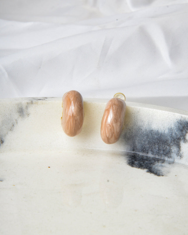Boucles d'oreilles - Coquillage | Couleur beige