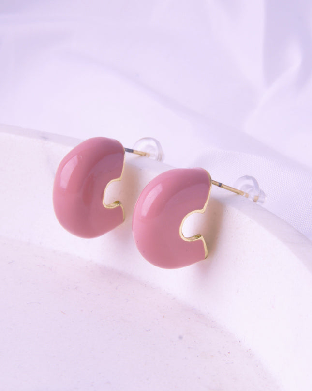 Boucles d'oreilles coquillage rose