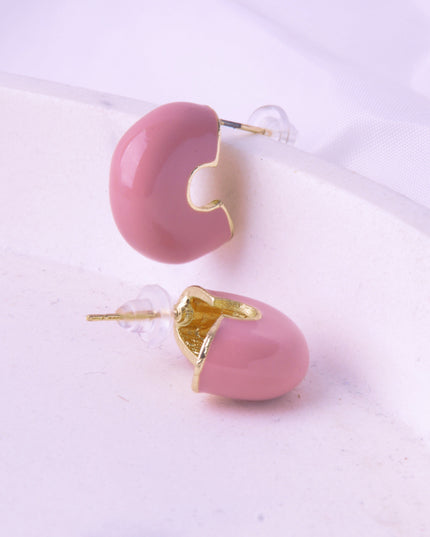 Boucles d'oreilles coquillage rose