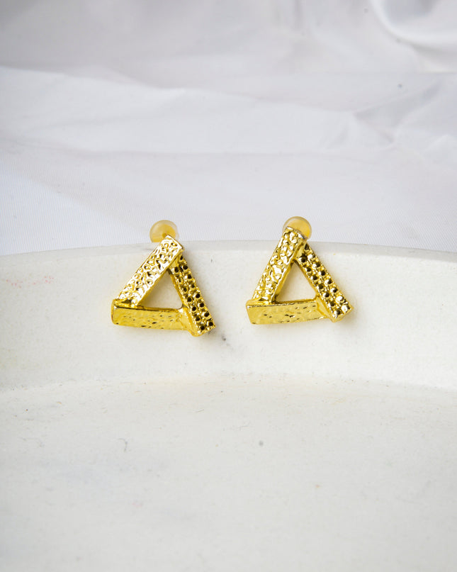 Boucles d'oreilles - Triangle en or