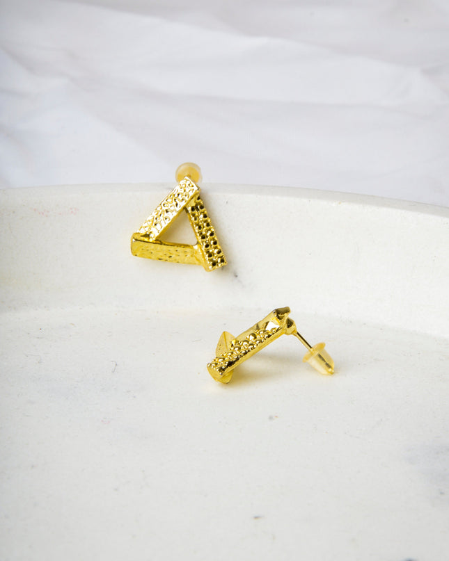 Boucles d'oreilles - Triangle en or
