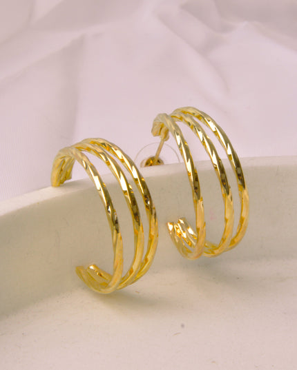 Boucles d'oreilles - Moon Gold Triple