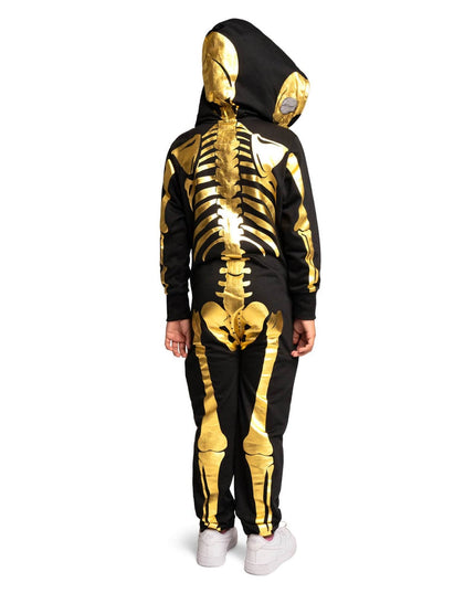 Girl's Gold Skeleton Costume