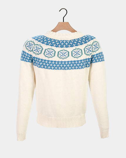 Pull Glacier pour femme en coton biologique, idéal pour les fêtes