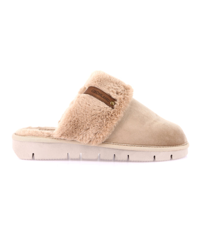 Pantoufles pour femmes Grünland LOXI - Beige | Chaussures festives et confortables