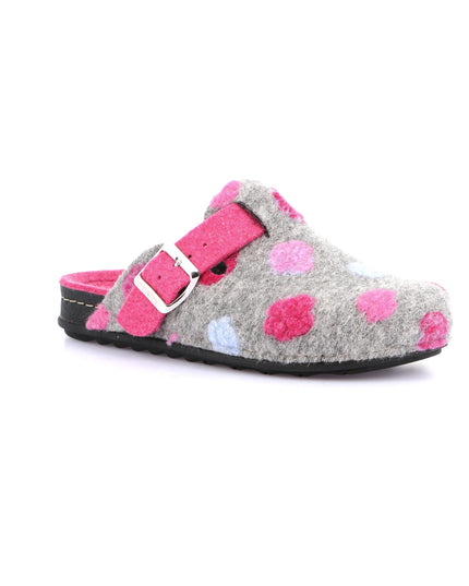 Pantoufles pour femmes Grünland PILA - Gris fuchsia | Chaussures tendance pour les fêtes