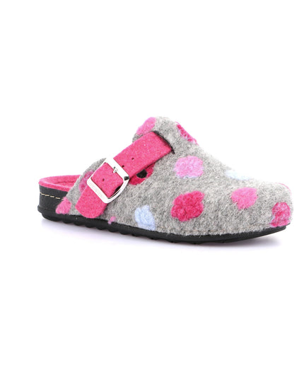 Pantoufles pour femmes Grünland PILA - Gris fuchsia | Chaussures tendance pour les fêtes