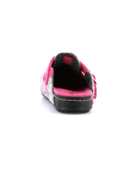 Pantoufles pour femmes Grünland PILA - Gris fuchsia | Chaussures tendance pour les fêtes
