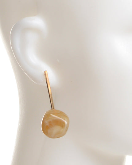 Boucles d'oreilles en résine marron pour Noël