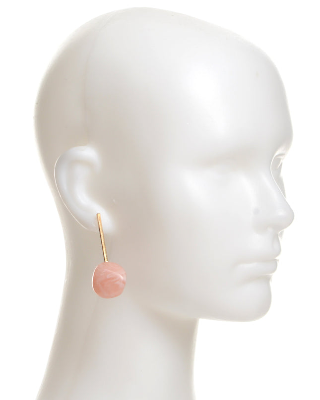 Boucles d'oreilles en résine rose
