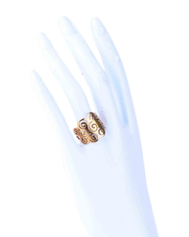 Bague filigranée ondulée