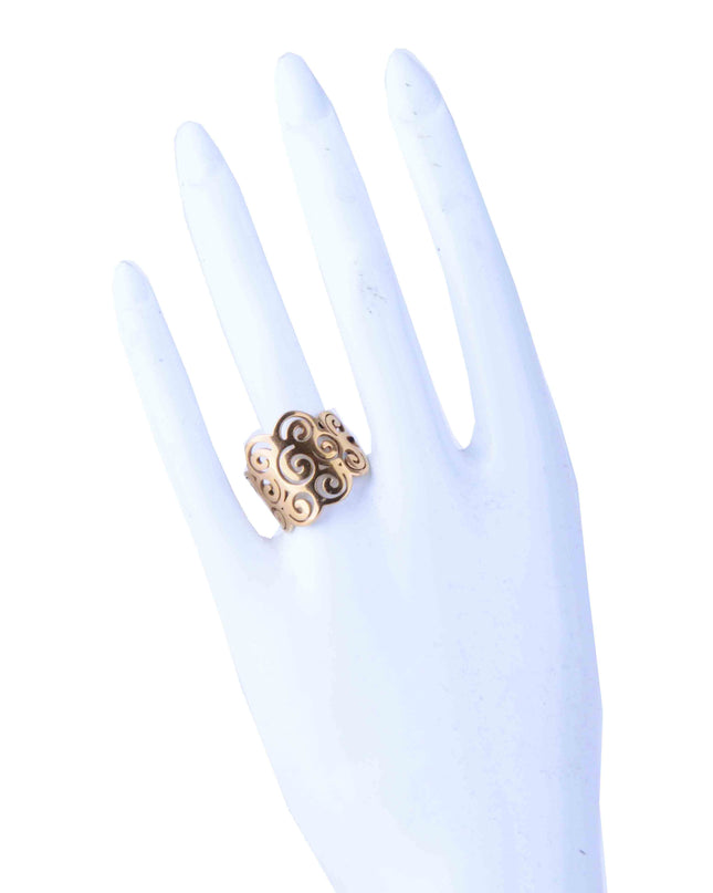 Bague filigranée ondulée