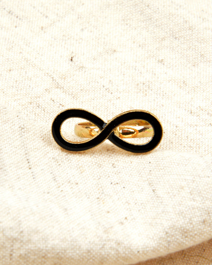 Petite bague infini noire