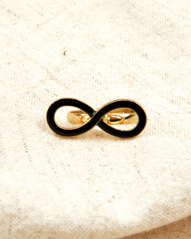 Petite bague infini noire