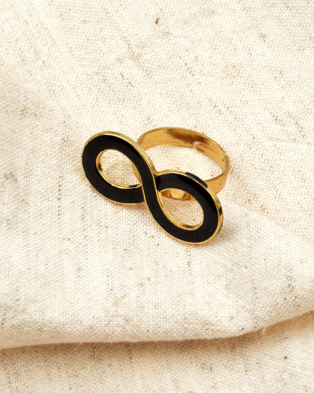 Grande bague infini noire