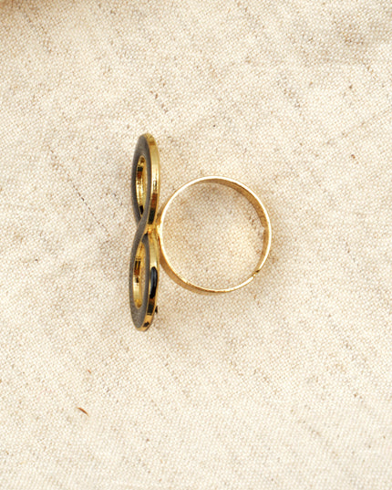 Grande bague infini noire