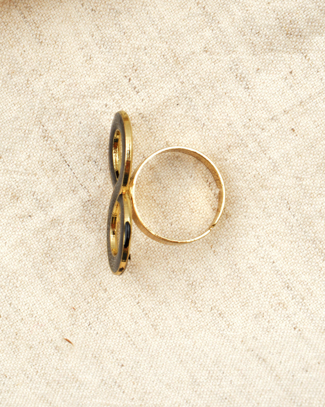 Grande bague infini noire