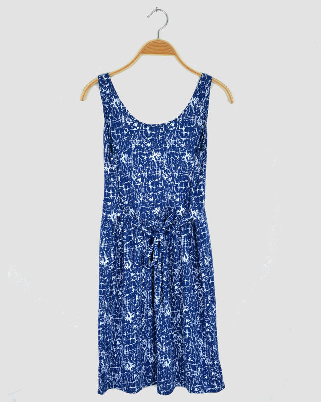 Robe oignon fendue bleue